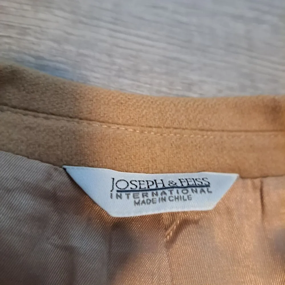 Joseph & Feiss Mens Blazer 41R Camel Hair 2 Button Tan Jacket Sport Coat